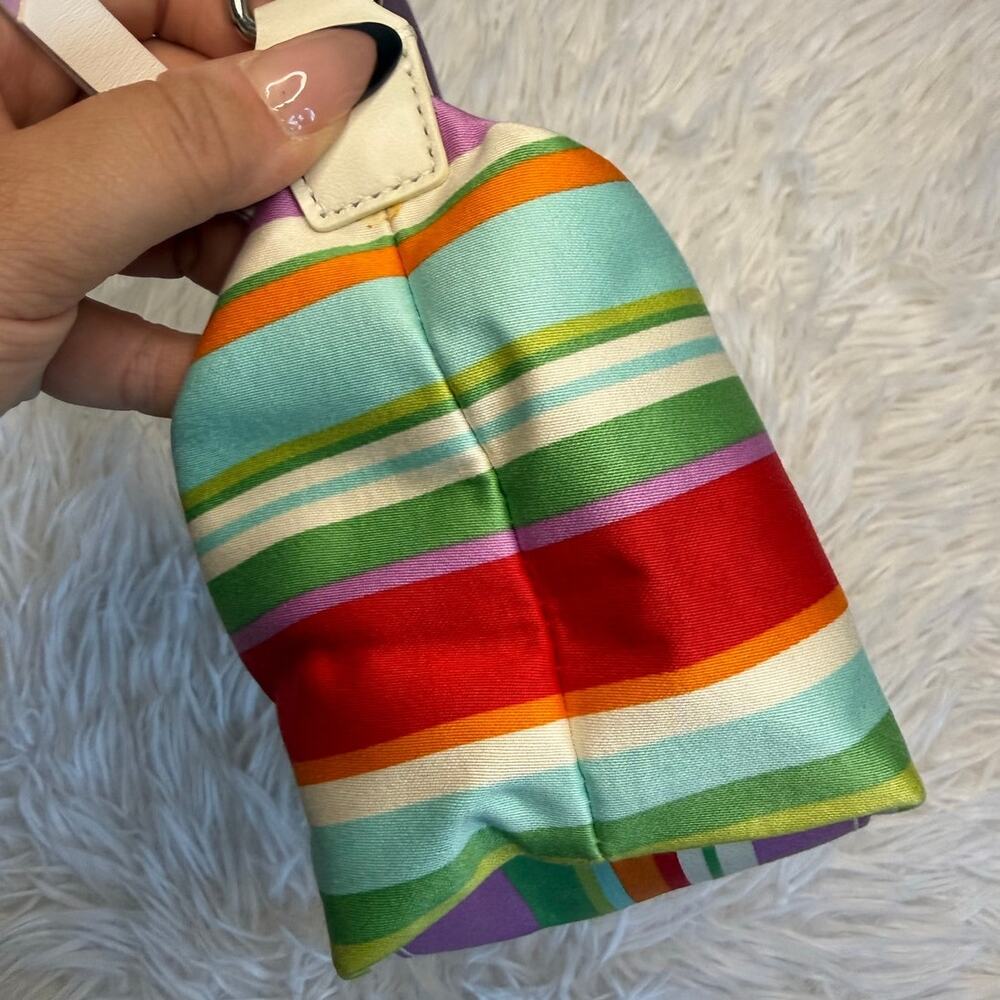 y2k COACH F40494 Hampton Stripped Mini Bag Purse - Picture 4 of 8